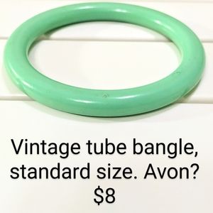 Vintage Mint Green Tube Bangle Avon Color Go Round